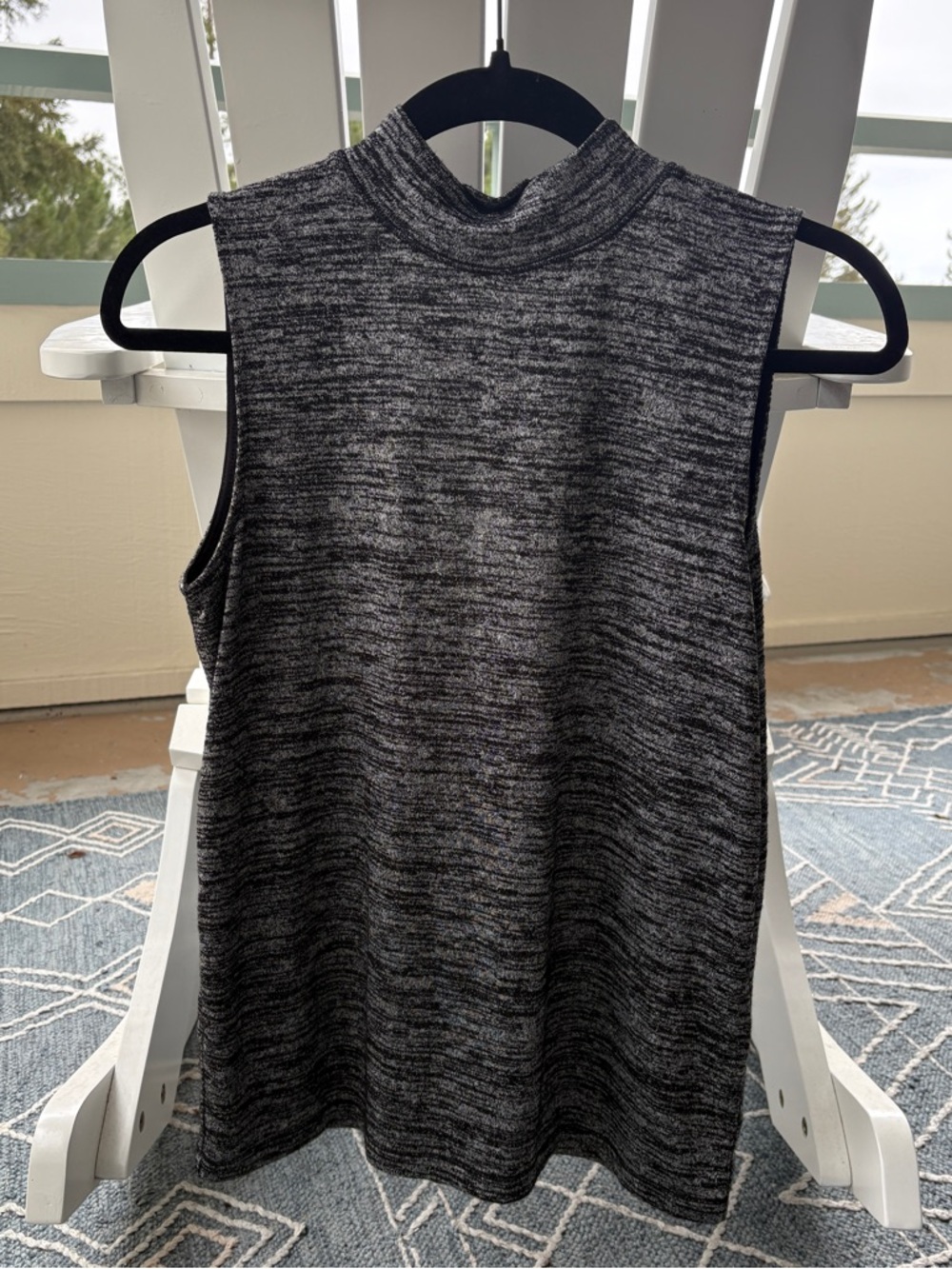 rag & bone Black and Gray Sleeveless Muscle Tee